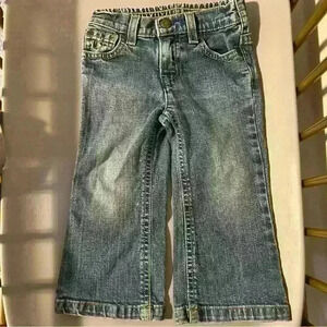 18 month toddler girl Ralph Lauren wide leg blue jeans no flaws y2k vintage